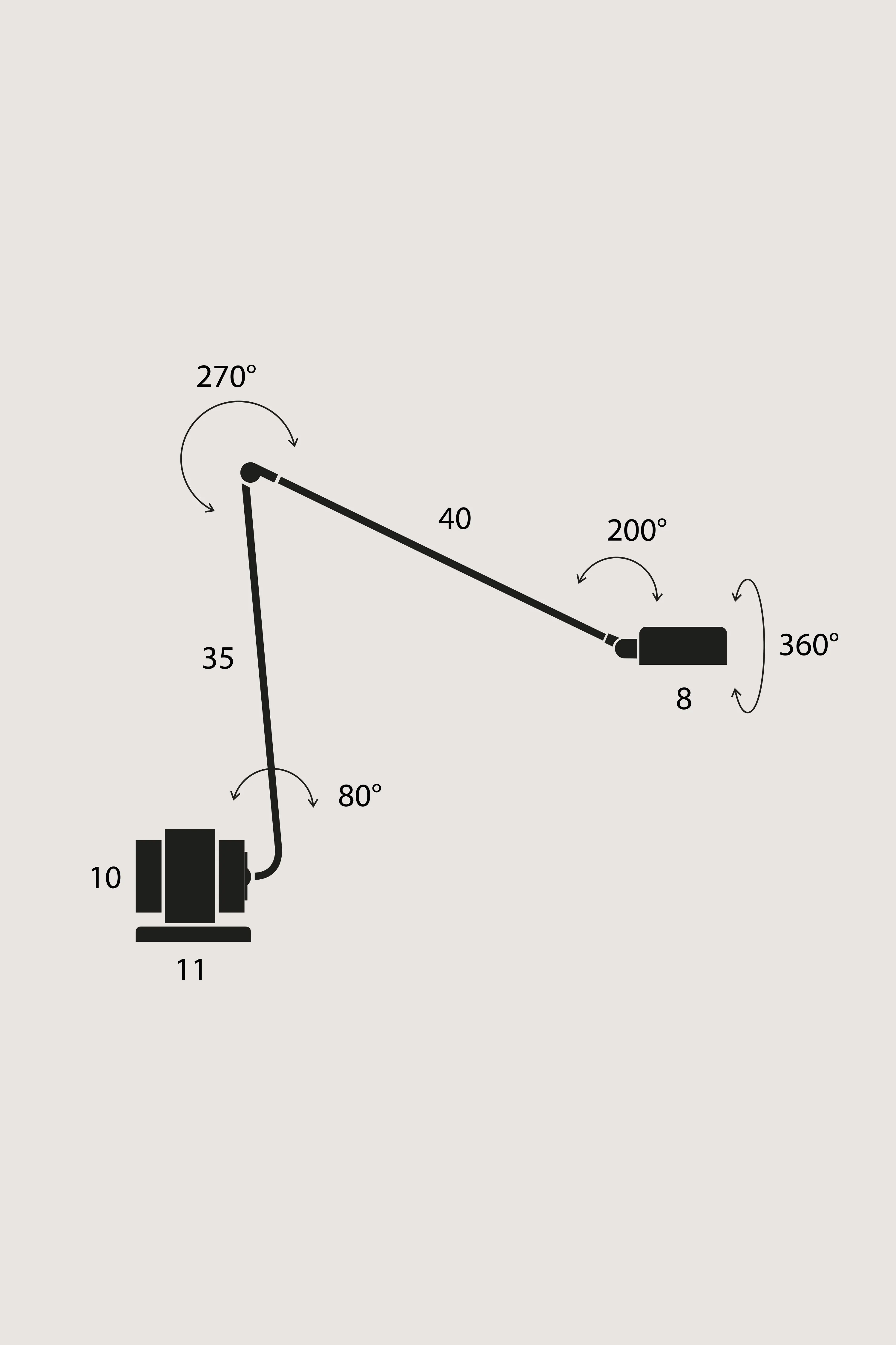 LAMPE DE TABLE DAPHINE, LUMINA NOIRE - Image 9